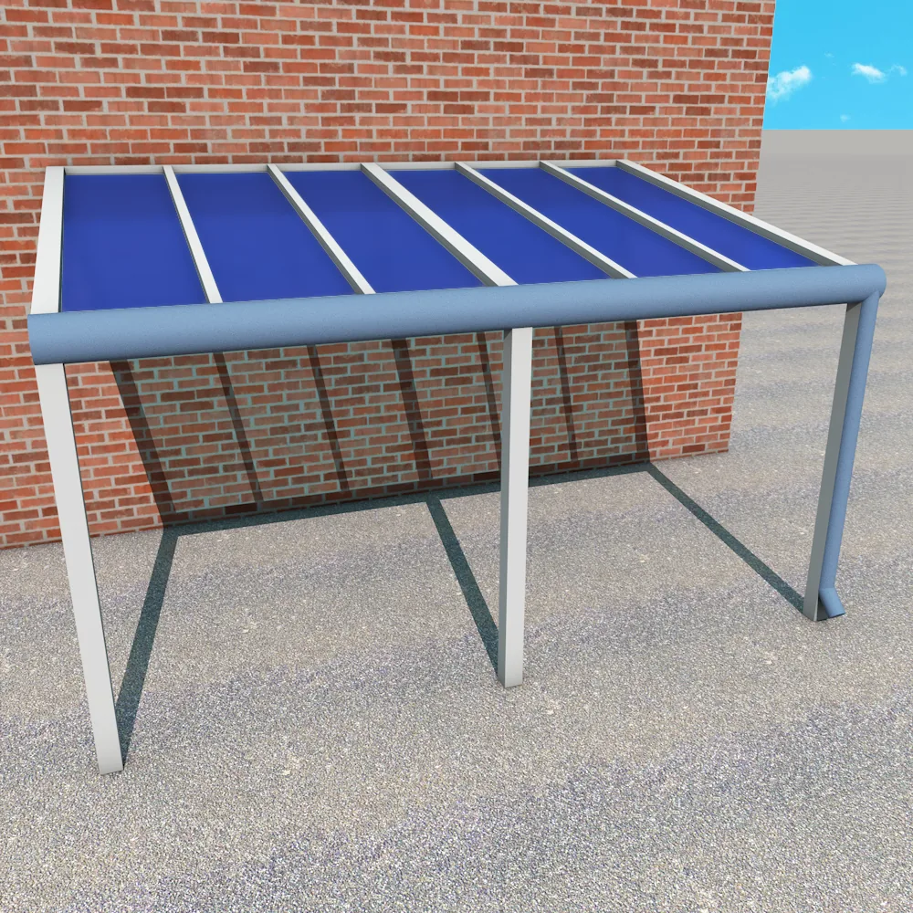 Glas für das Carportdach: Farbige matte Folie