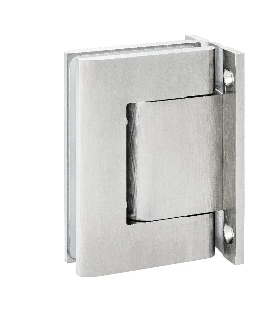 Produktbild: COLCOM BILOBA 8010 Hydraulischer Türbeschlag 90° Glas-Wand, Anschraubplatte beidseitig, mit Feststellung, Matt eloxiert (EV1 ähnl.)
