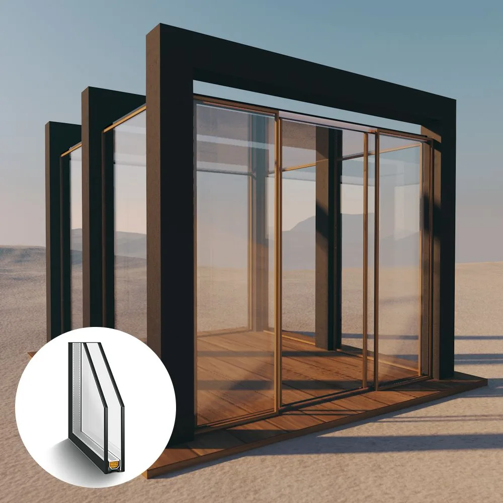 Glas für den Pavillon: Zweifach-Isolierglas