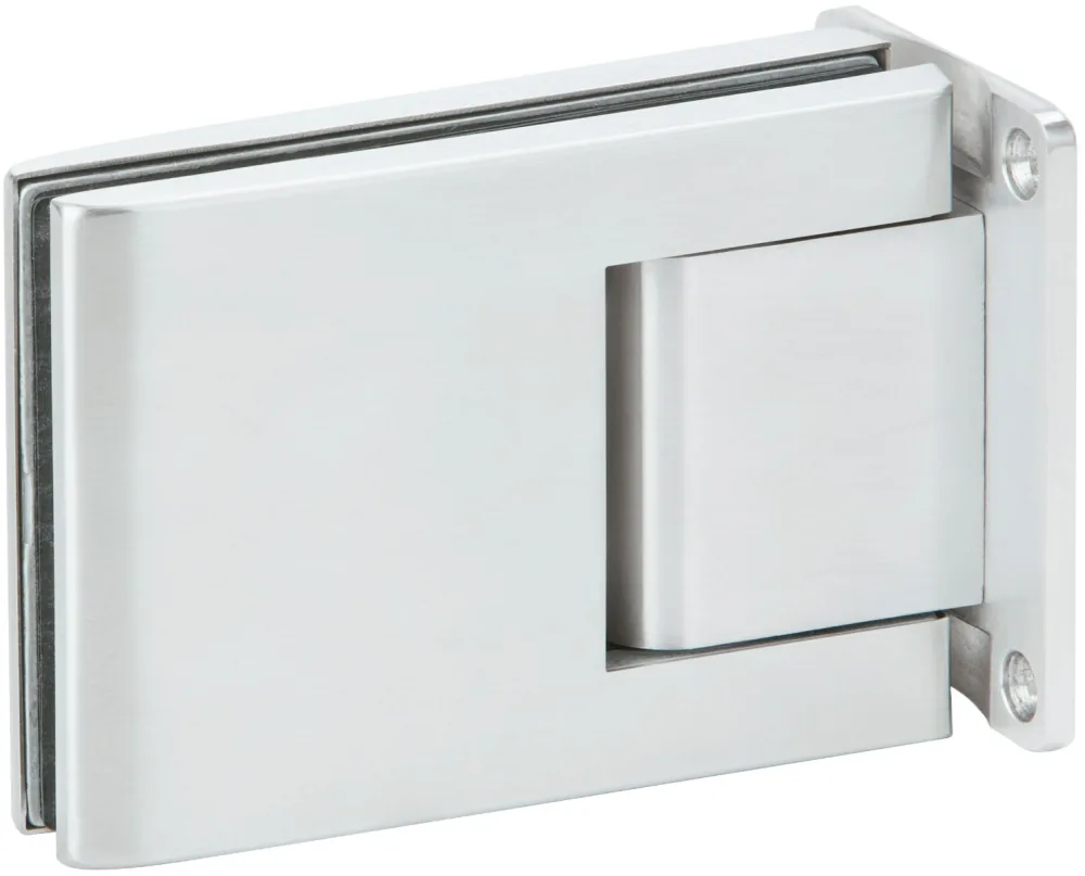 Produktbild: HAMBURG Hydraulischer Türbeschlag, 90° Glas-Wand, mit Feststellung, Paar (2 Stück), Edelstahl Optik matt