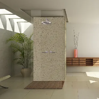 Duschrückwand aus Glas: Crashglas