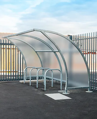 Glas für den Fahrradunterstand: Mit matter Folie