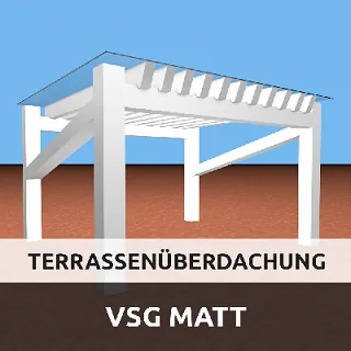 Glas für die Terrassenüberdachung: Mit matter Folie