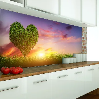 Küchenrückwand aus Glas: Mit Motiv