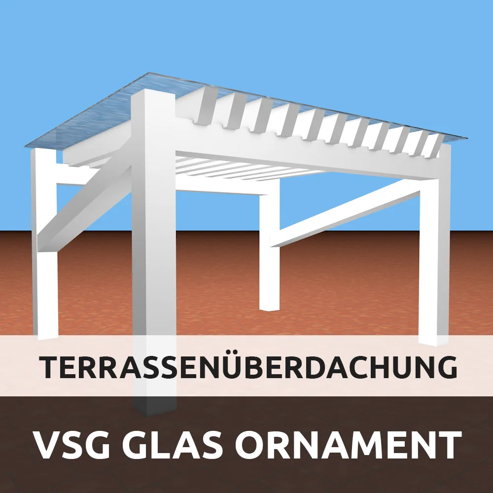 Glas für die Terrassenüberdachung: Ornament