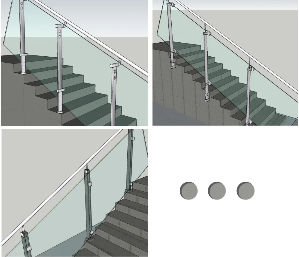 Glas fürs Treppengeländer: Mit Pfosten