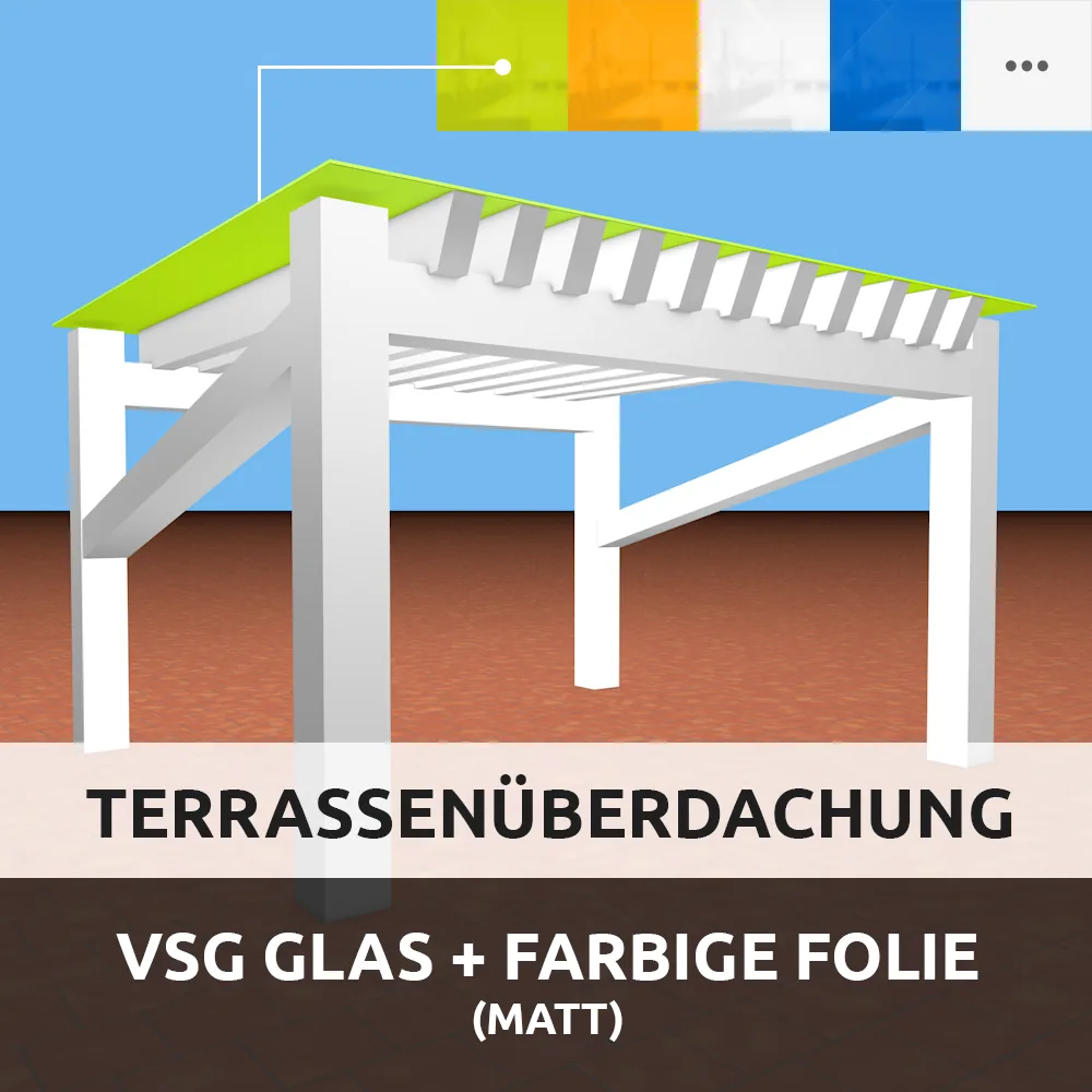 Glas für die Terrassenüberdachung: Blickdicht