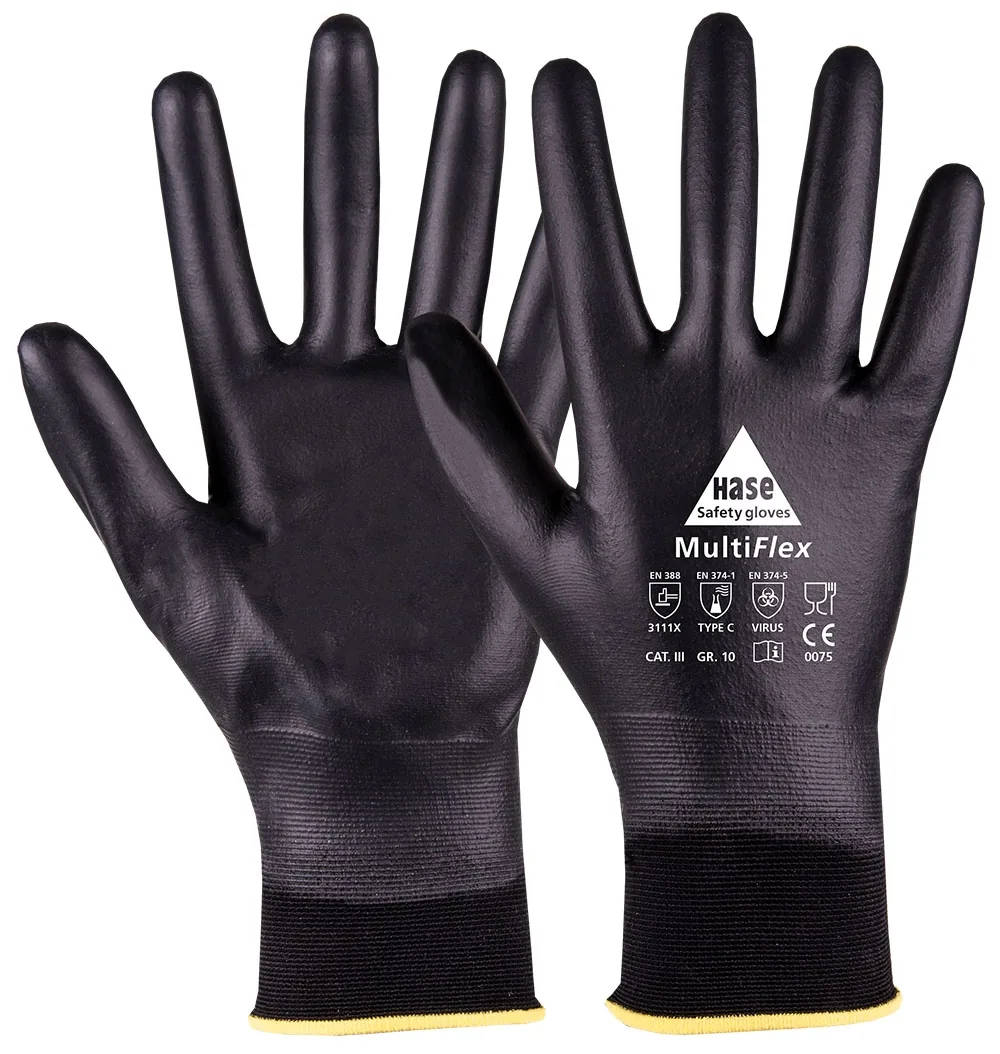 Produktbild: MULTIFLEX Universeller Chemikalienschutzhandschuh Typ C, Größe S/8