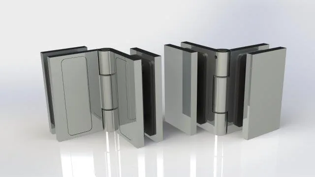 Produktbild: ALTEA Faltband, 180° Glas-Glas, Chrom