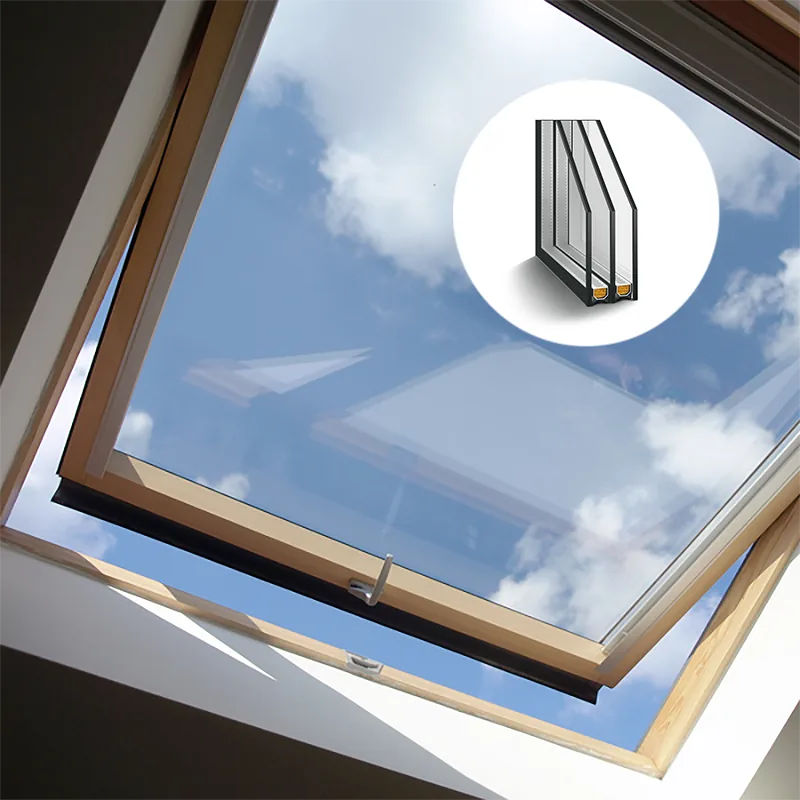 Glas für die Dachverglasung: Isolierglas, dreifach
