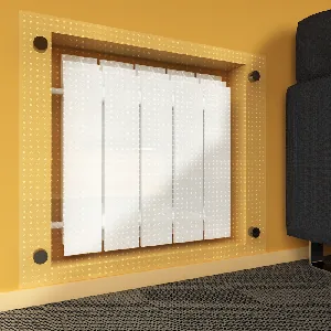 Heizkörperverkleidung aus Glas: Struktur