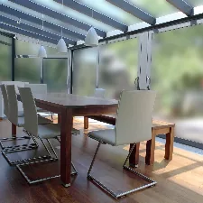 Glas für die Veranda: VSG mit matter Folie