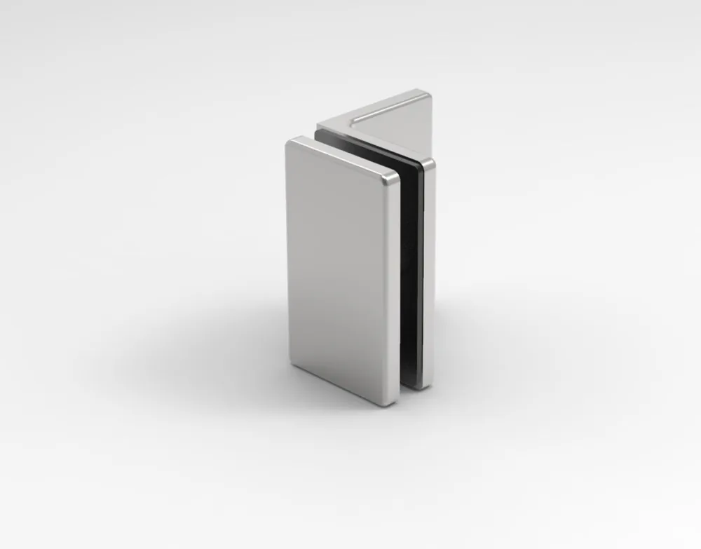 Produktbild: YORK Winkelverbinder, 90° Glas-Wand, Chrom