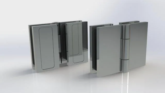 Produktbild: ALTEA Anschlagband, 180° Glas-Glas, Chrom