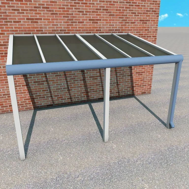 Glas für das Carportdach: Getönt, mit matter Folie